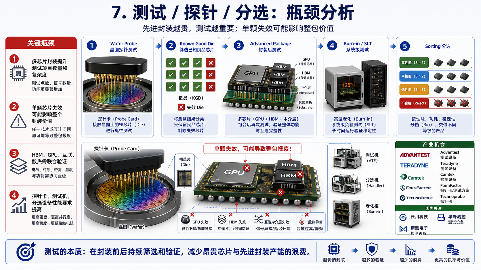 测试 探针 分选瓶颈分析